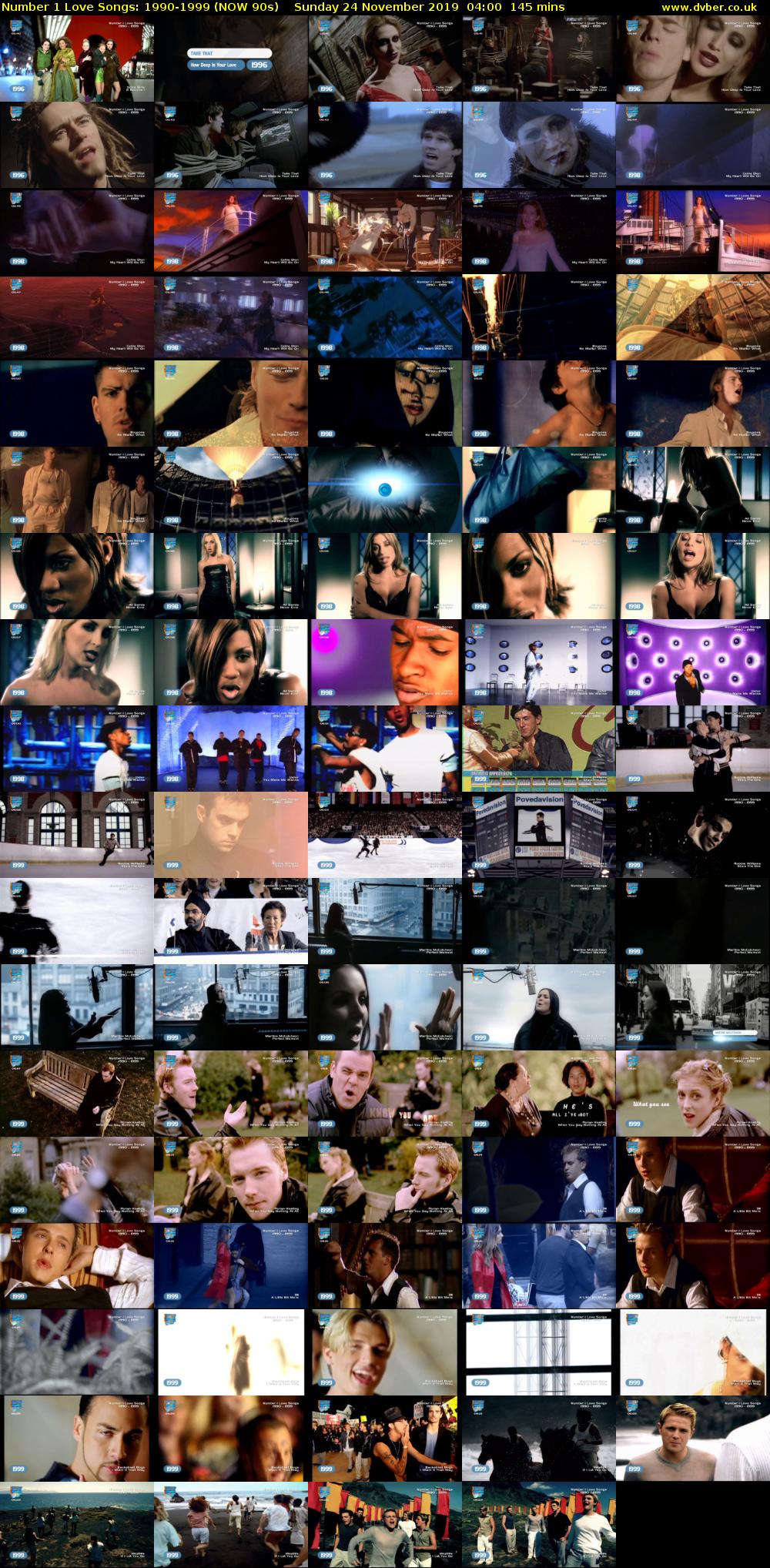 Number 1 Love Songs: 1990-1999 (NOW 90s) Sunday 24 November 2019 04:00 - 06:25