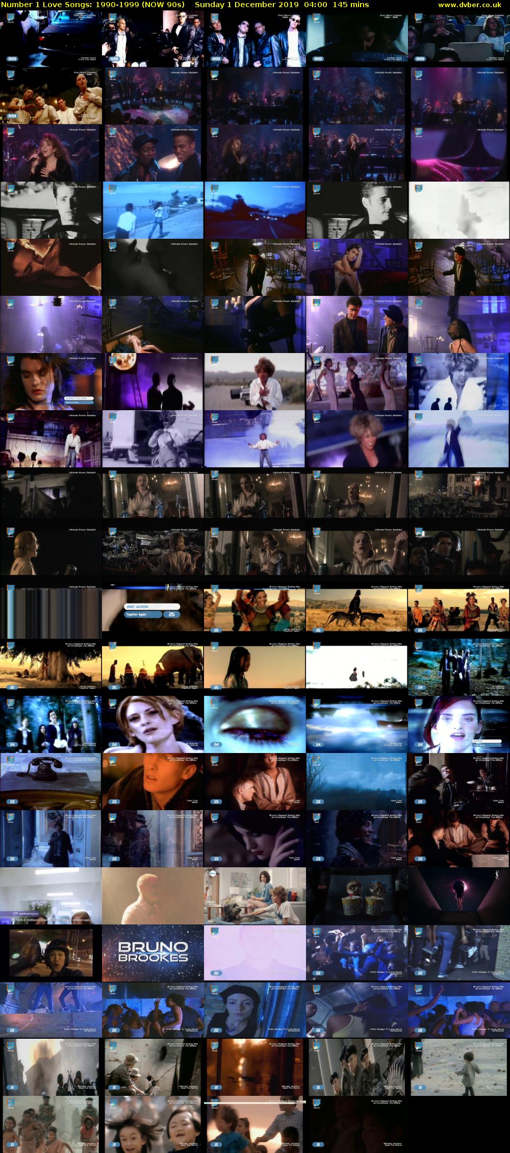 Number 1 Love Songs: 1990-1999 (NOW 90s) Sunday 1 December 2019 04:00 - 06:25