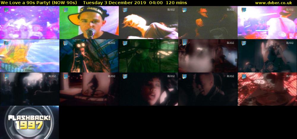 We Love a 90s Party! (NOW 90s) Tuesday 3 December 2019 04:00 - 06:00