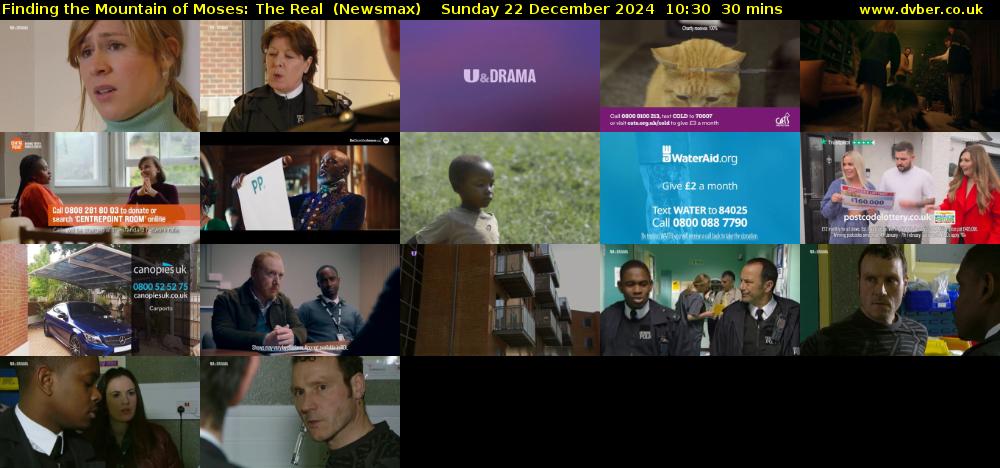 Finding the Mountain of Moses: The Real  (Newsmax) Sunday 22 December 2024 10:30 - 11:00