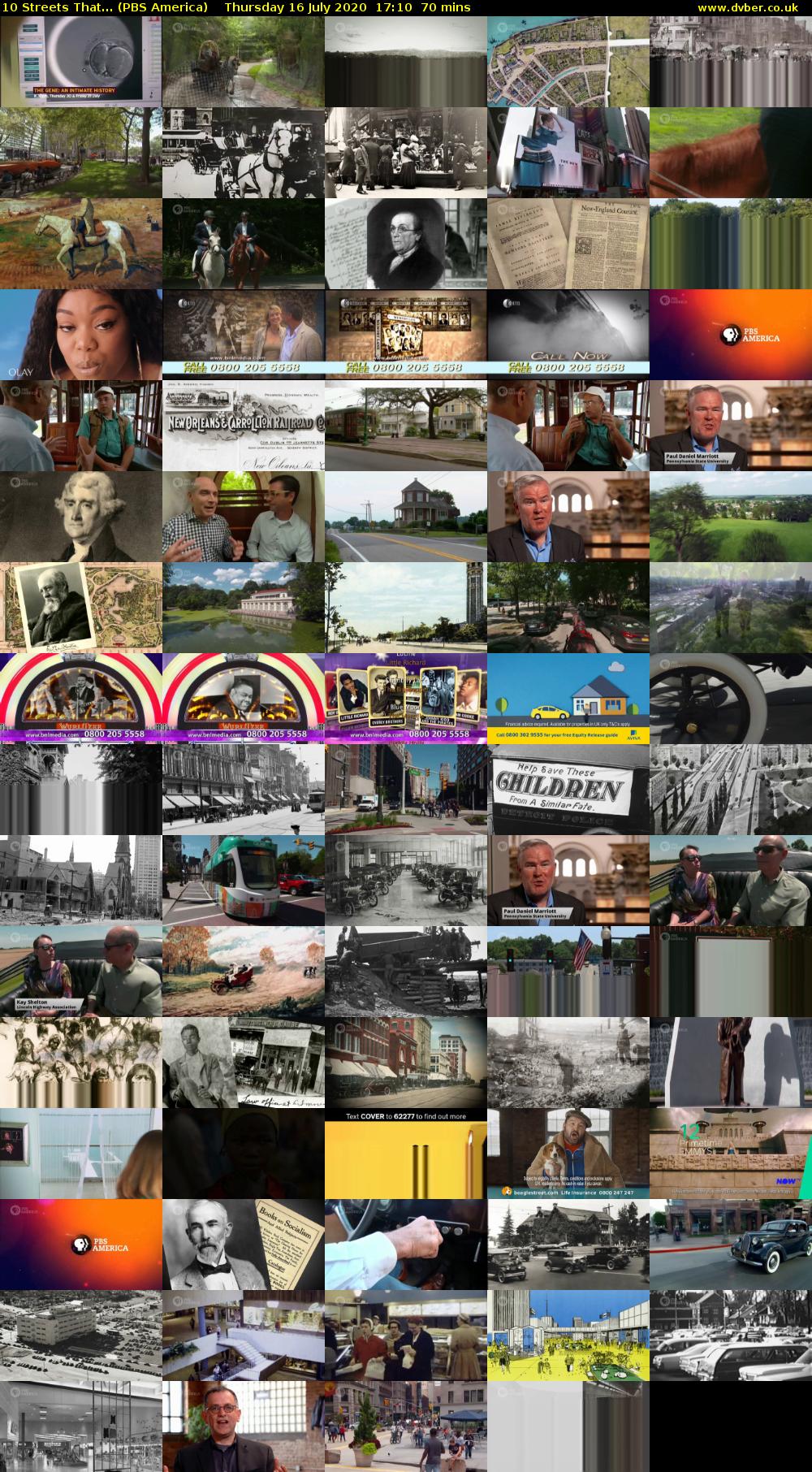 10 Streets That... (PBS America) Thursday 16 July 2020 17:10 - 18:20