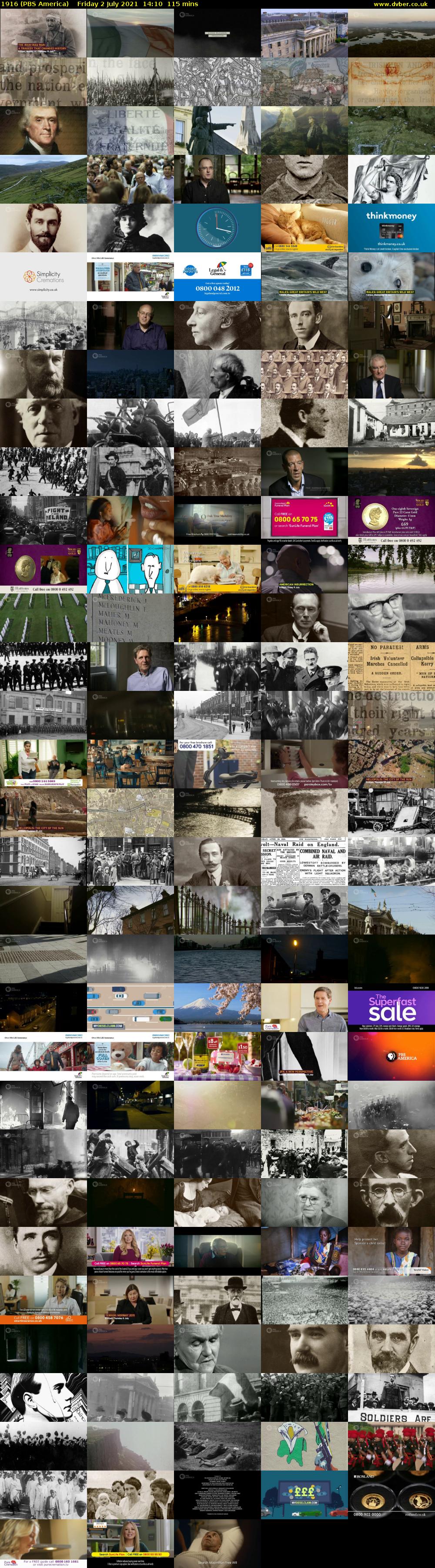 1916 (PBS America) Friday 2 July 2021 14:10 - 16:05
