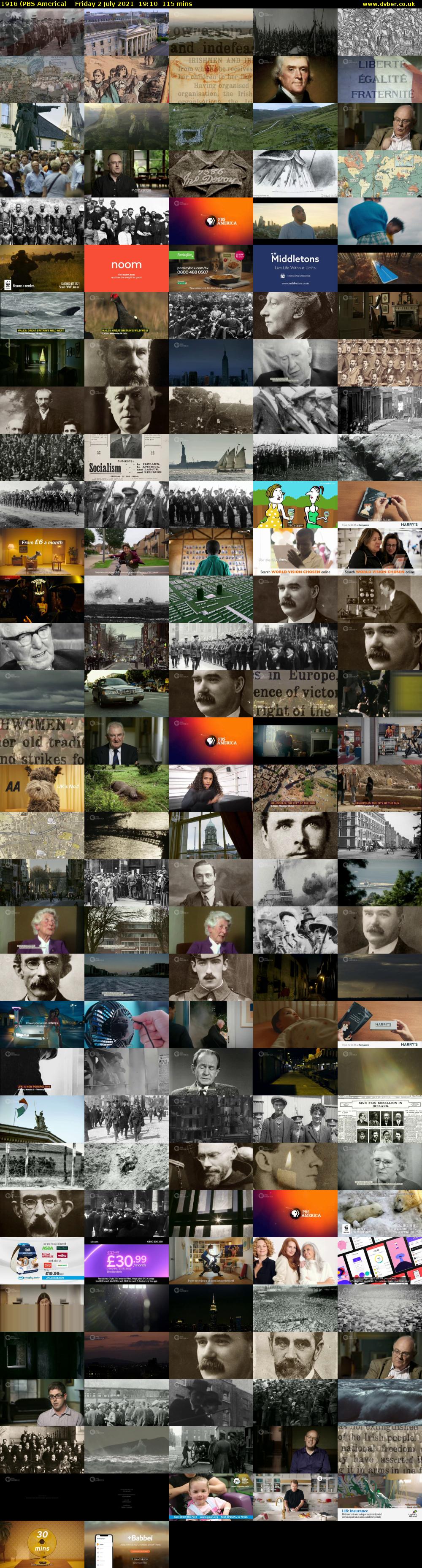 1916 (PBS America) Friday 2 July 2021 19:10 - 21:05