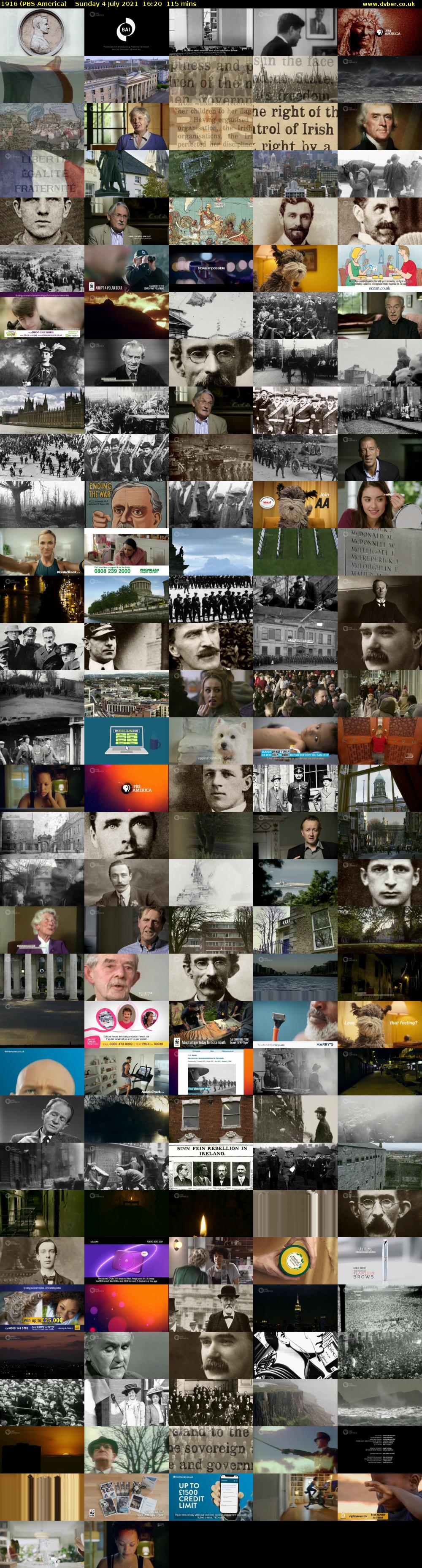 1916 (PBS America) Sunday 4 July 2021 16:20 - 18:15