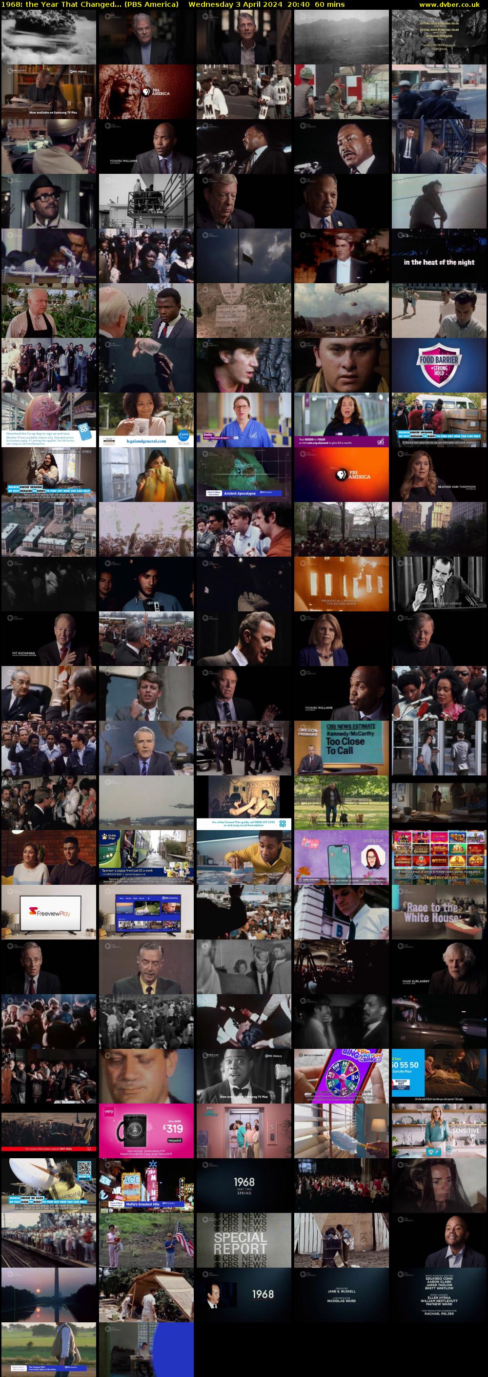 1968: the Year That Changed... (PBS America) Wednesday 3 April 2024 20:40 - 21:40