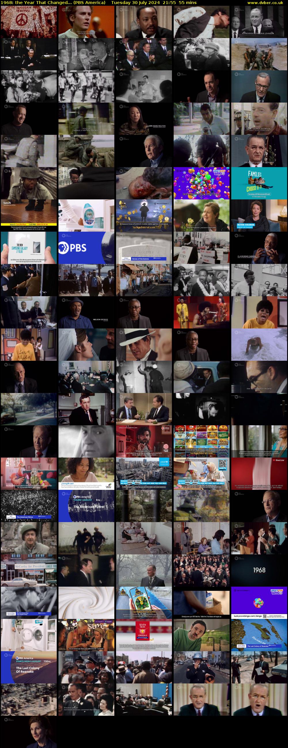 1968: the Year That Changed... (PBS America) Tuesday 30 July 2024 21:55 - 22:50