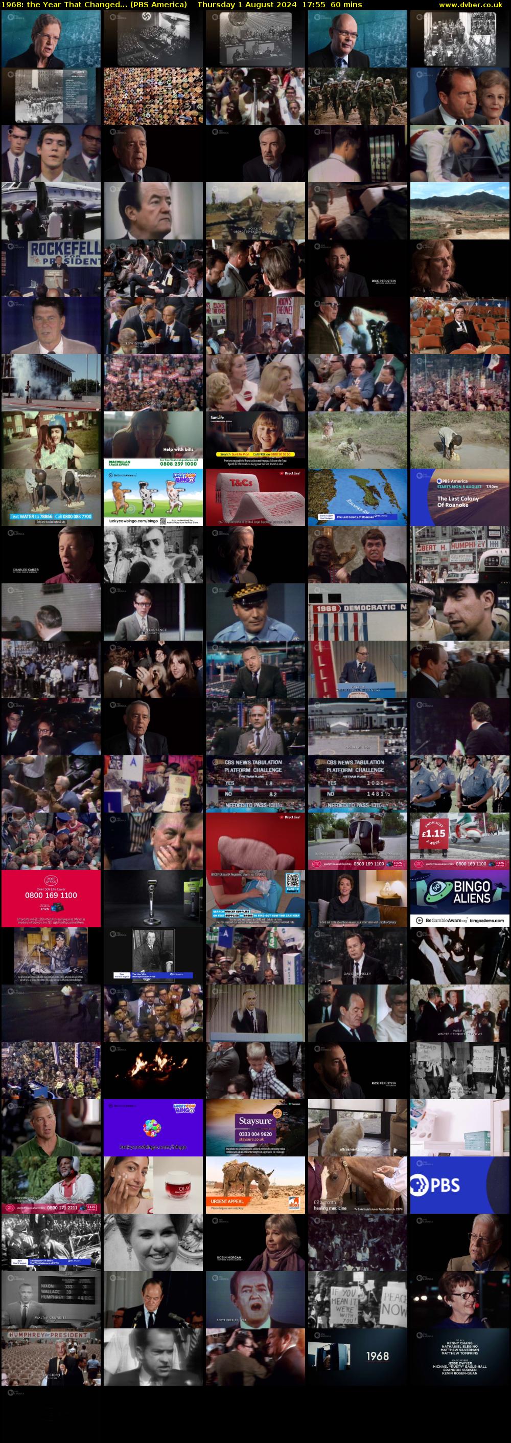 1968: the Year That Changed... (PBS America) Thursday 1 August 2024 17:55 - 18:55