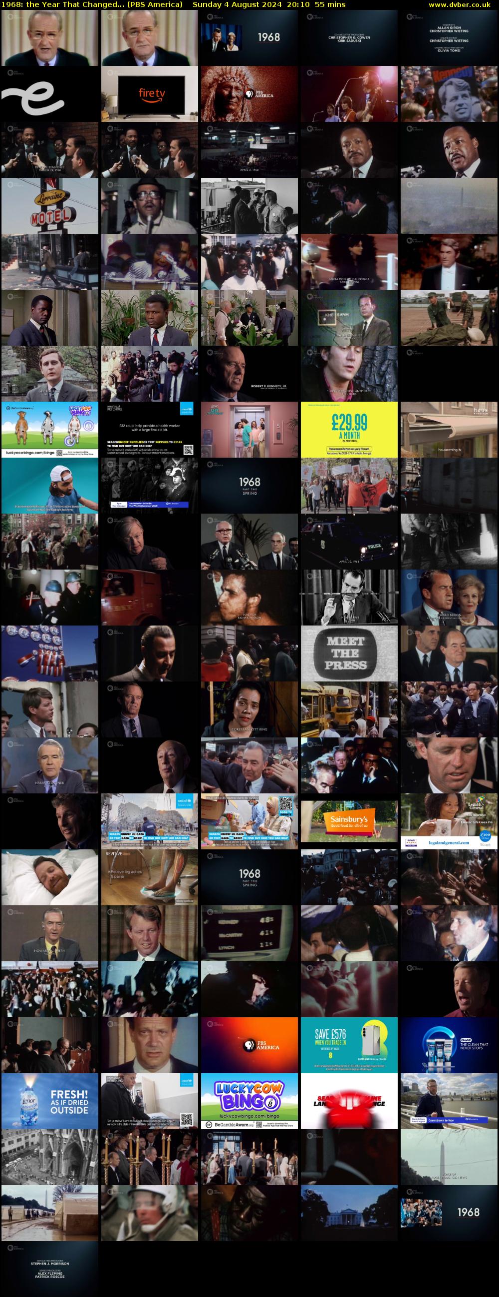 1968: the Year That Changed... (PBS America) Sunday 4 August 2024 20:10 - 21:05