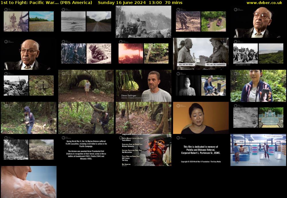 1st to Fight: Pacific War... (PBS America) Sunday 16 June 2024 13:00 - 14:10