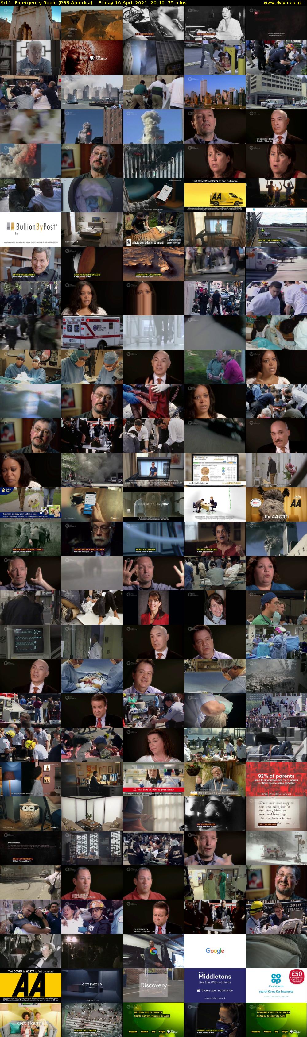 9/11: Emergency Room (PBS America) Friday 16 April 2021 20:40 - 21:55