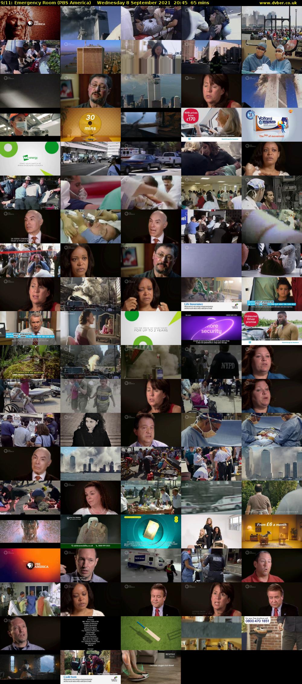 9/11: Emergency Room (PBS America) Wednesday 8 September 2021 20:45 - 21:50