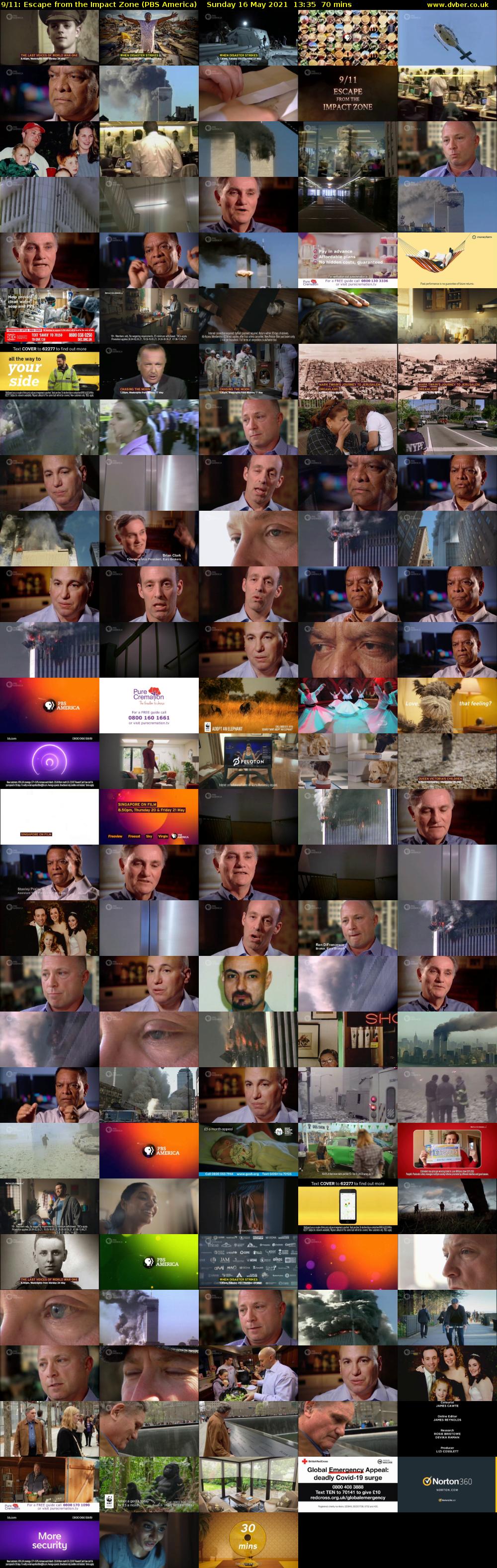 9/11: Escape from the Impact Zone (PBS America) Sunday 16 May 2021 13:35 - 14:45