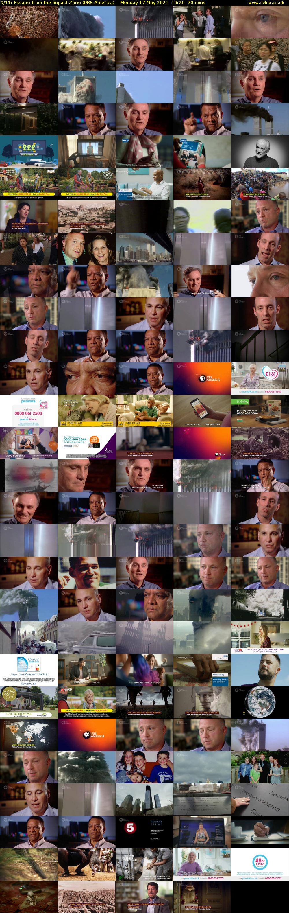 9/11: Escape from the Impact Zone (PBS America) Monday 17 May 2021 16:20 - 17:30