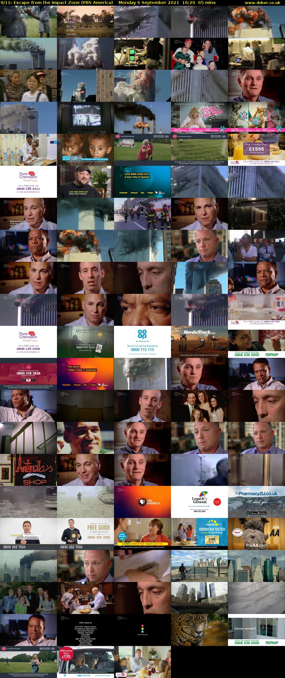 9/11: Escape from the Impact Zone (PBS America) Monday 6 September 2021 16:20 - 17:25