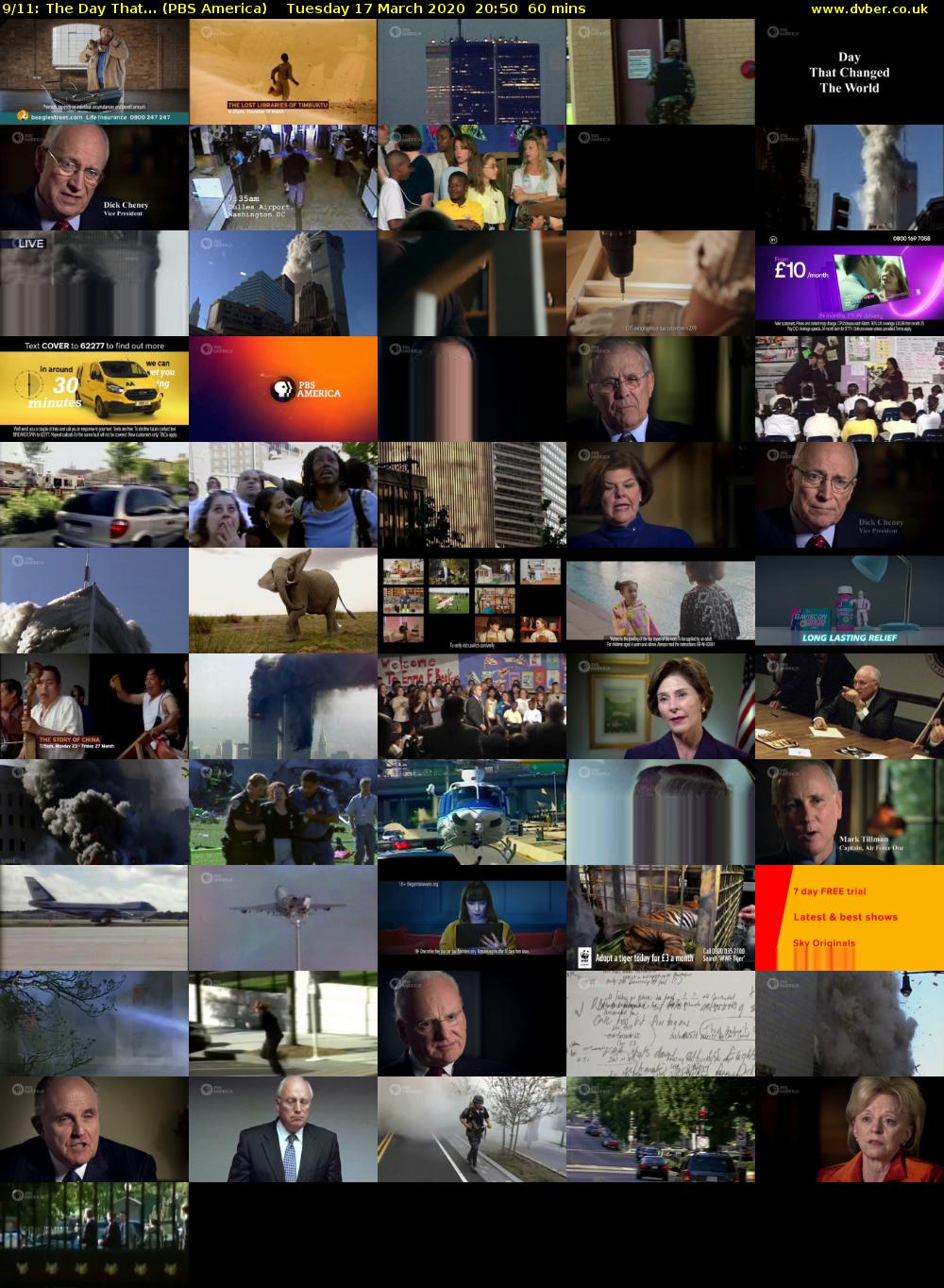 9/11: The Day That... (PBS America) Tuesday 17 March 2020 20:50 - 21:50