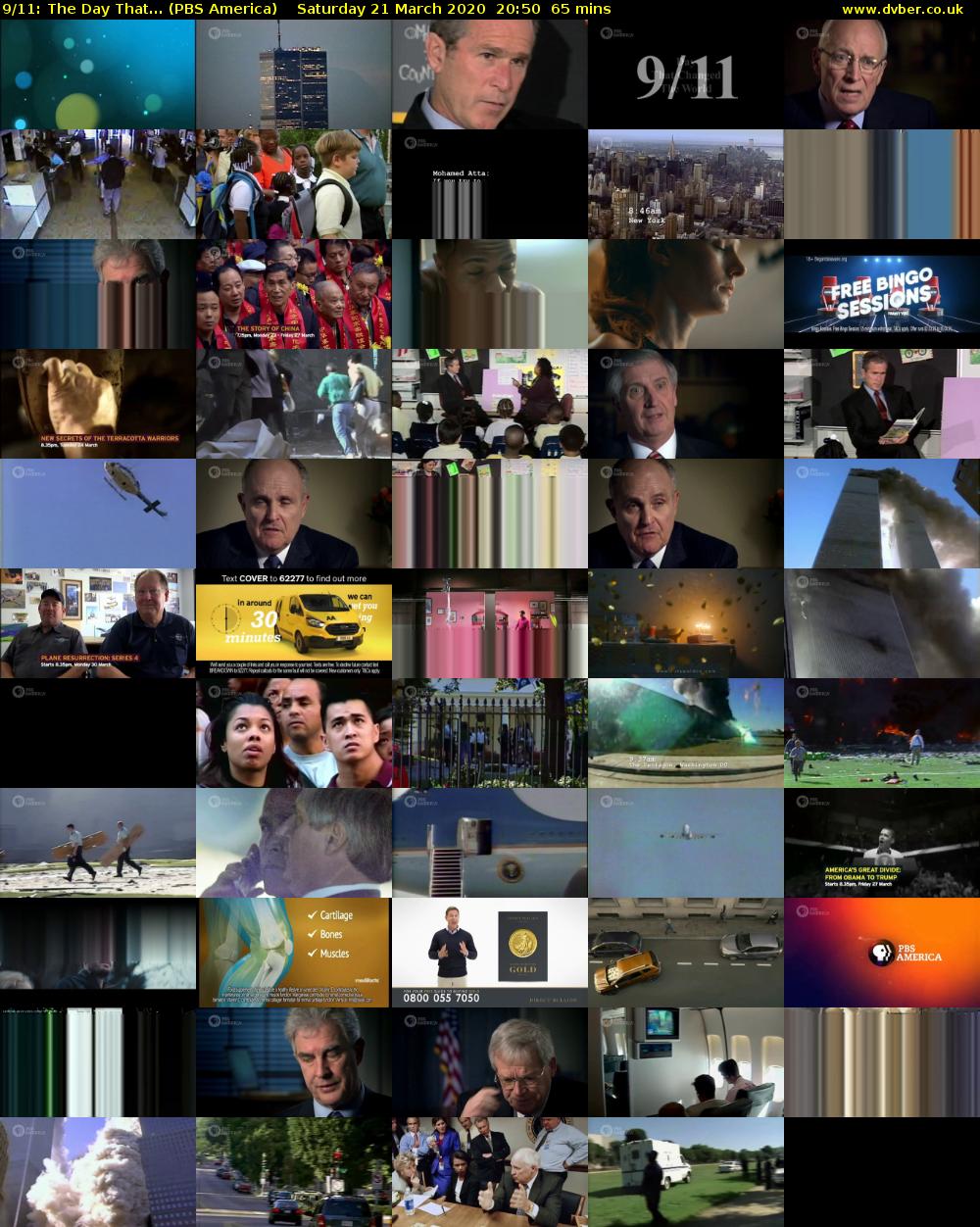 9/11: The Day That... (PBS America) Saturday 21 March 2020 20:50 - 21:55