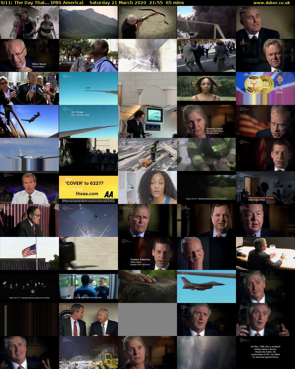 9/11: The Day That... (PBS America) Saturday 21 March 2020 21:55 - 23:00