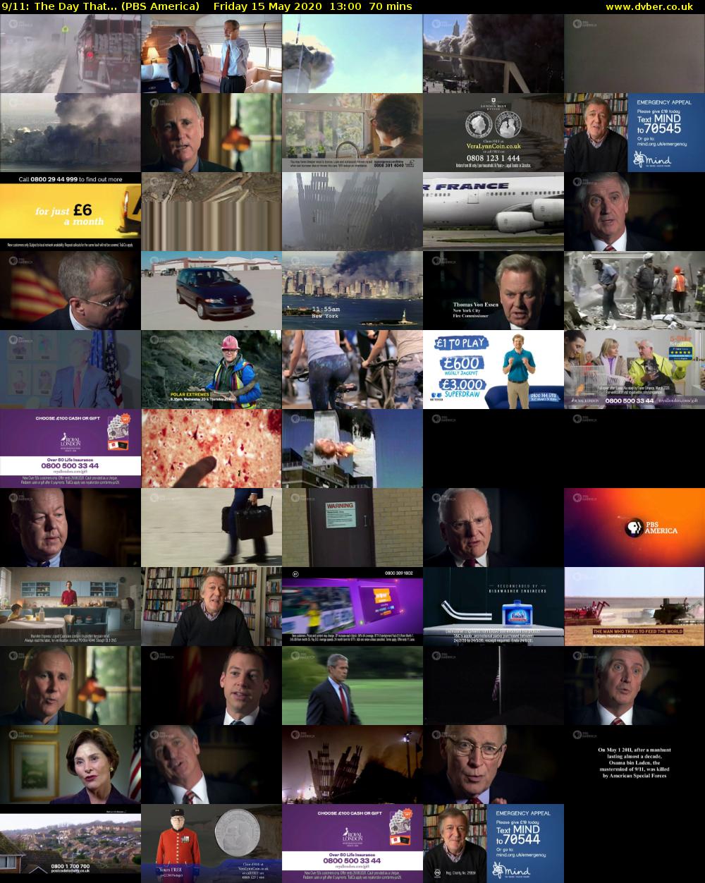 9/11: The Day That... (PBS America) Friday 15 May 2020 13:00 - 14:10