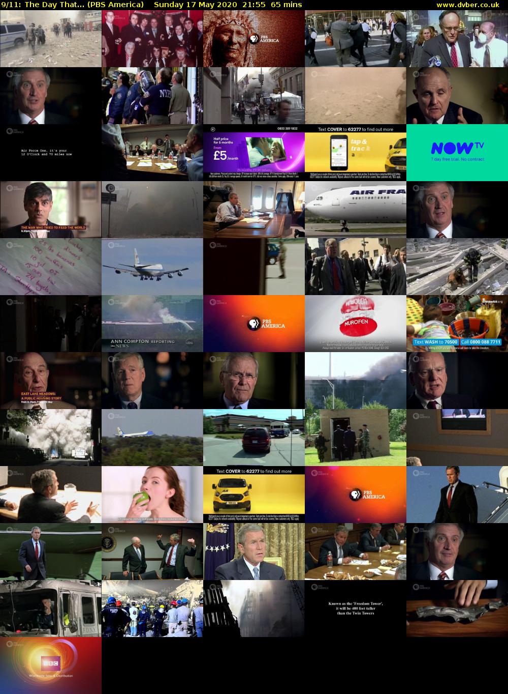 9/11: The Day That... (PBS America) Sunday 17 May 2020 21:55 - 23:00