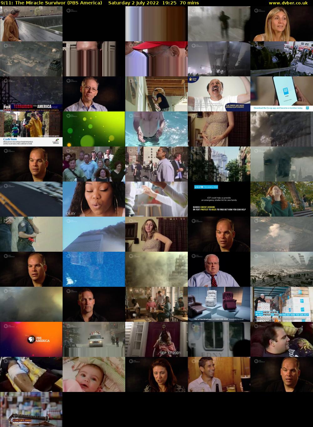 9/11: The Miracle Survivor (PBS America) Saturday 2 July 2022 19:25 - 20:35