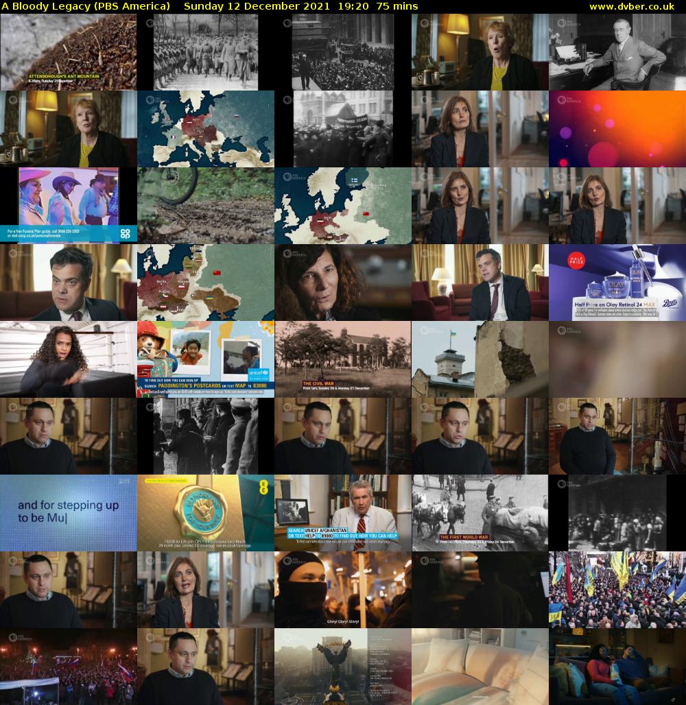 A Bloody Legacy (PBS America) Sunday 12 December 2021 19:20 - 20:35