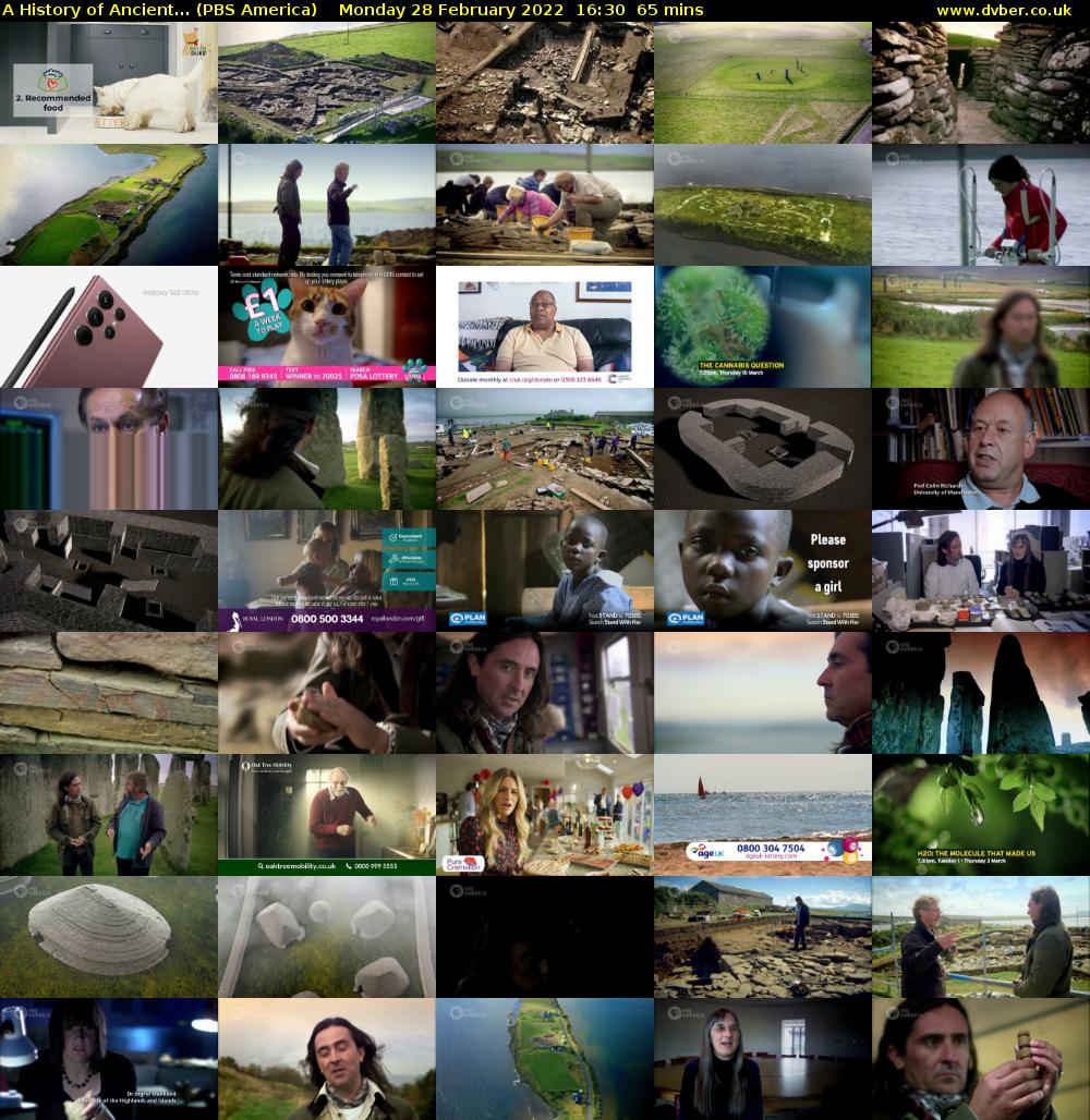 A History of Ancient... (PBS America) Monday 28 February 2022 16:30 - 17:35