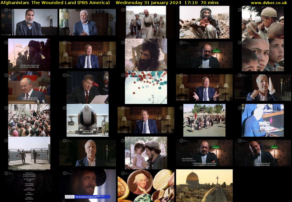 Afghanistan: The Wounded Land (PBS America) Wednesday 31 January 2024 17:10 - 18:20