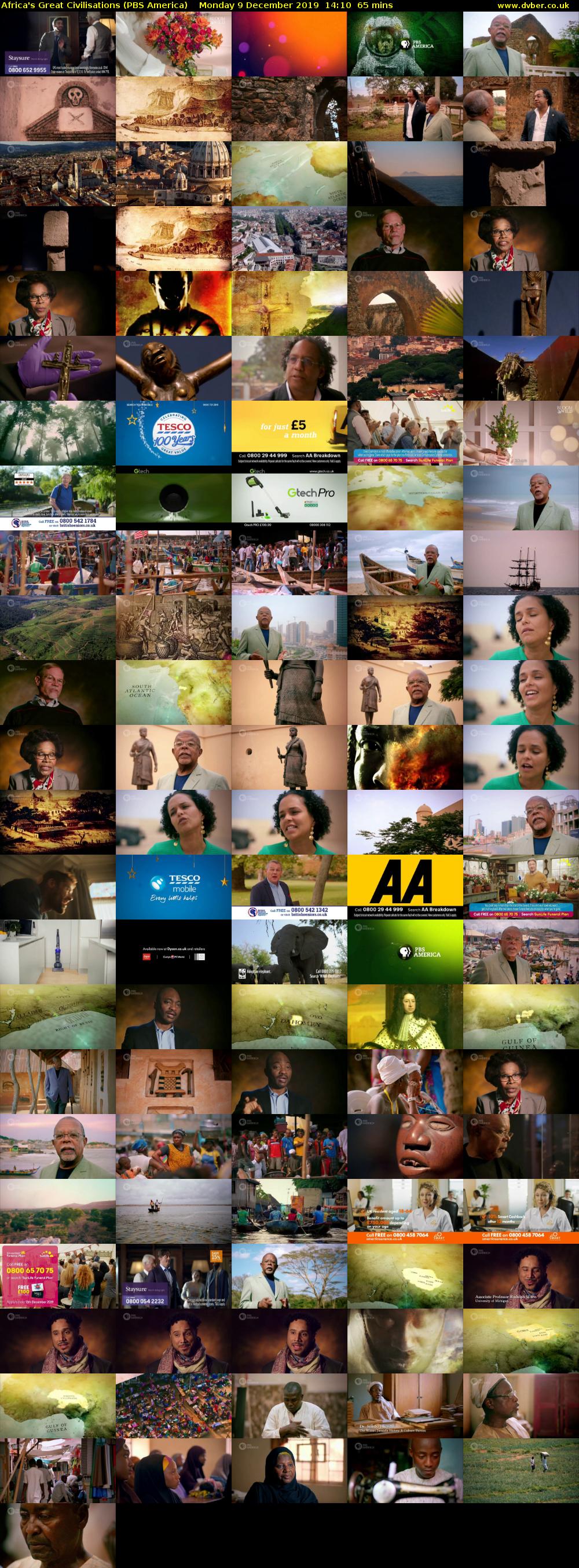 Africa's Great Civilisations (PBS America) Monday 9 December 2019 14:10 - 15:15