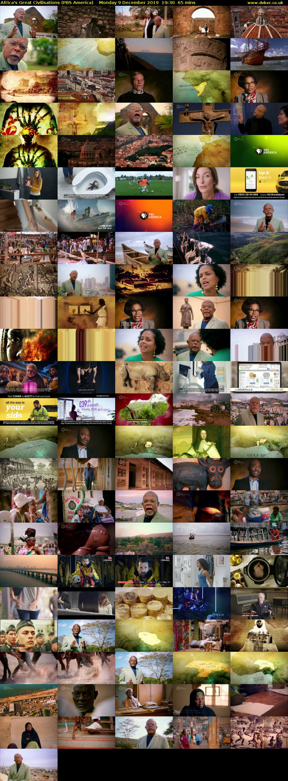 Africa's Great Civilisations (PBS America) Monday 9 December 2019 19:30 - 20:35