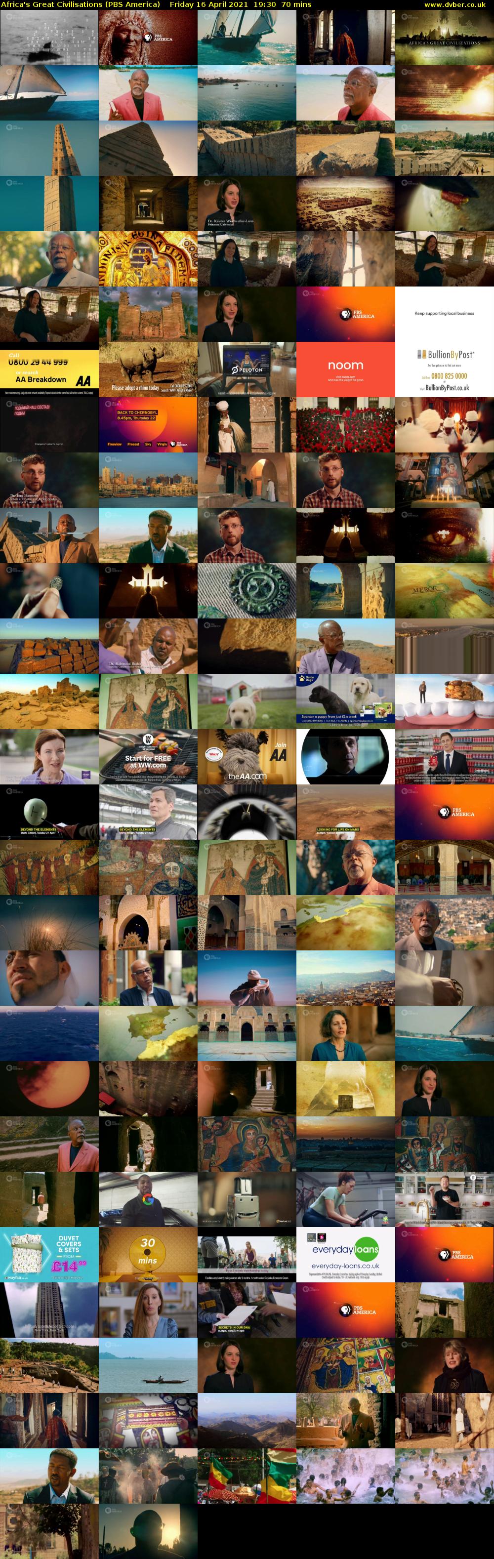 Africa's Great Civilisations (PBS America) Friday 16 April 2021 19:30 - 20:40