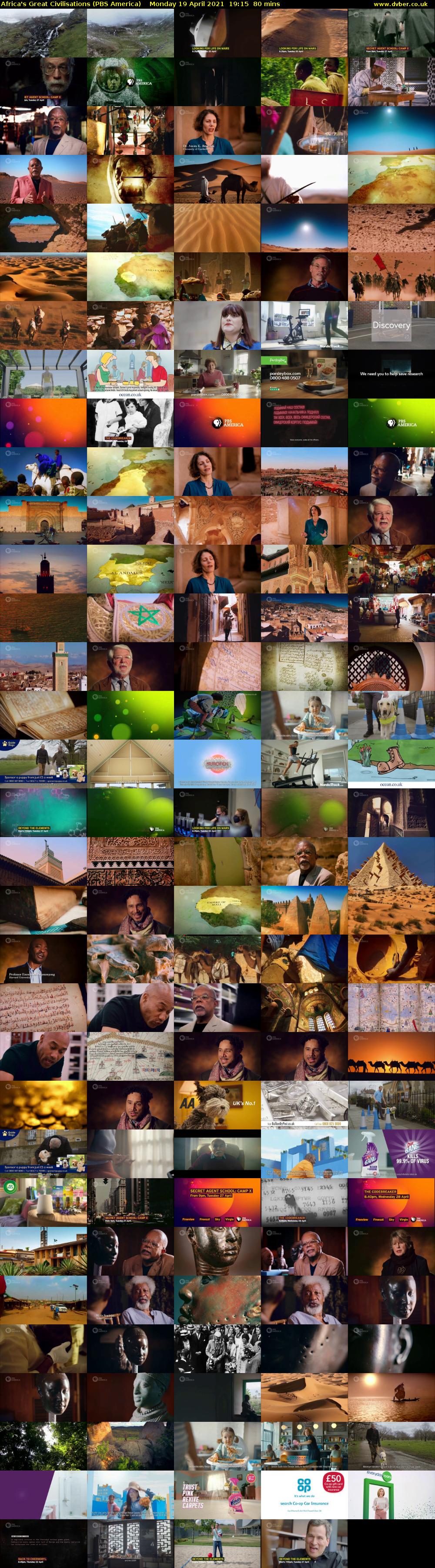 Africa's Great Civilisations (PBS America) Monday 19 April 2021 19:15 - 20:35