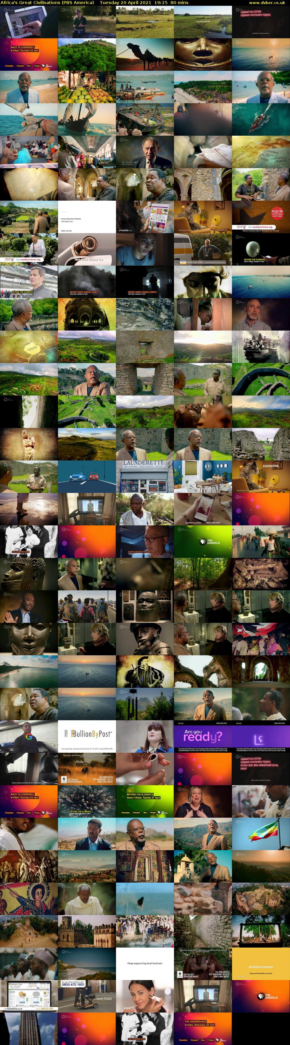 Africa's Great Civilisations (PBS America) Tuesday 20 April 2021 19:15 - 20:35