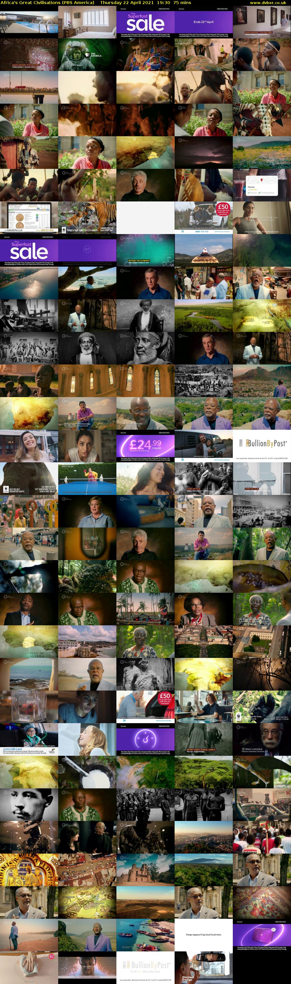 Africa's Great Civilisations (PBS America) Thursday 22 April 2021 19:30 - 20:45