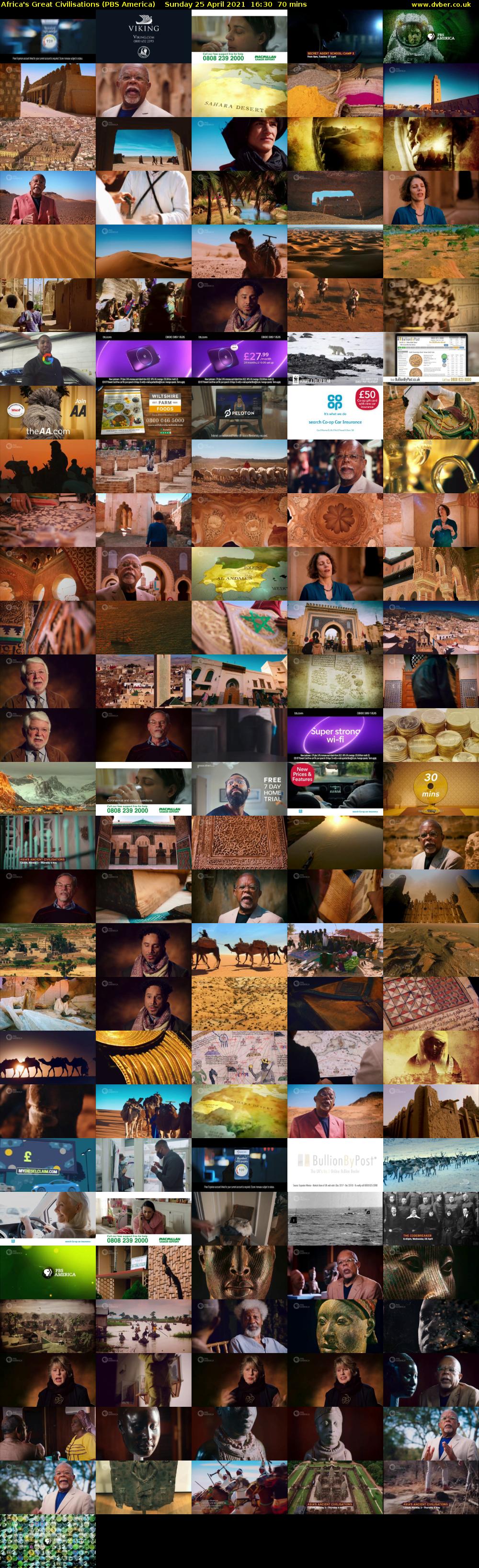 Africa's Great Civilisations (PBS America) Sunday 25 April 2021 16:30 - 17:40