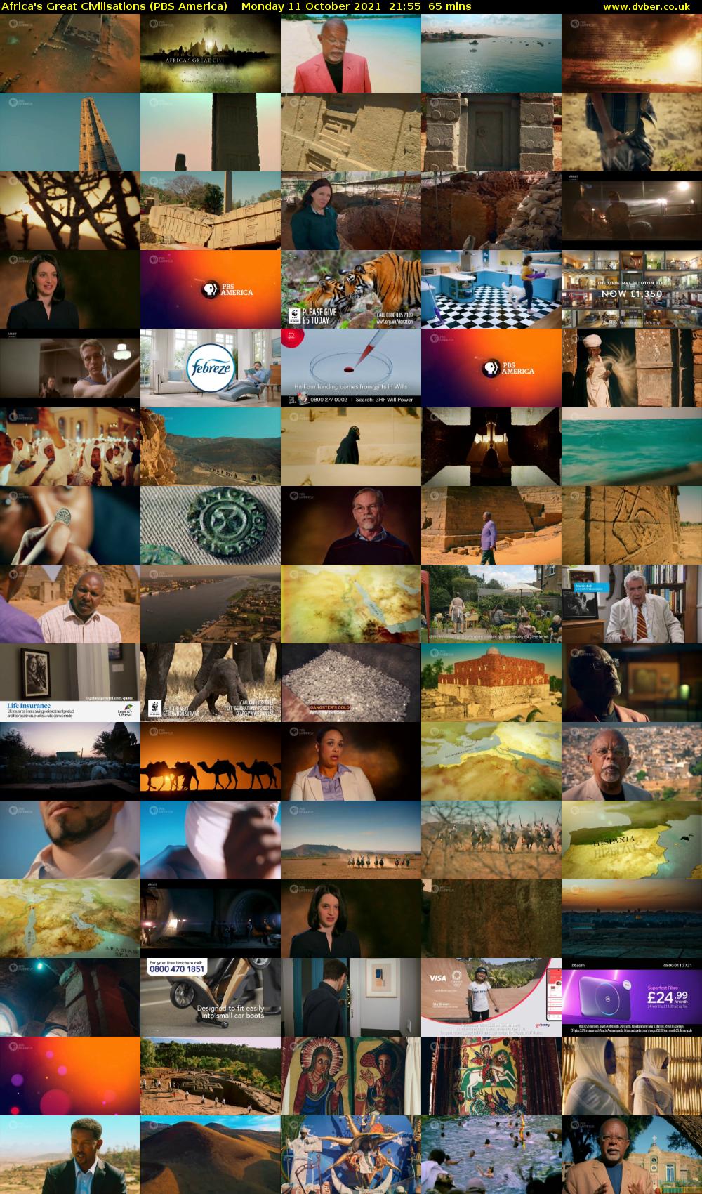 Africa's Great Civilisations (PBS America) Monday 11 October 2021 21:55 - 23:00