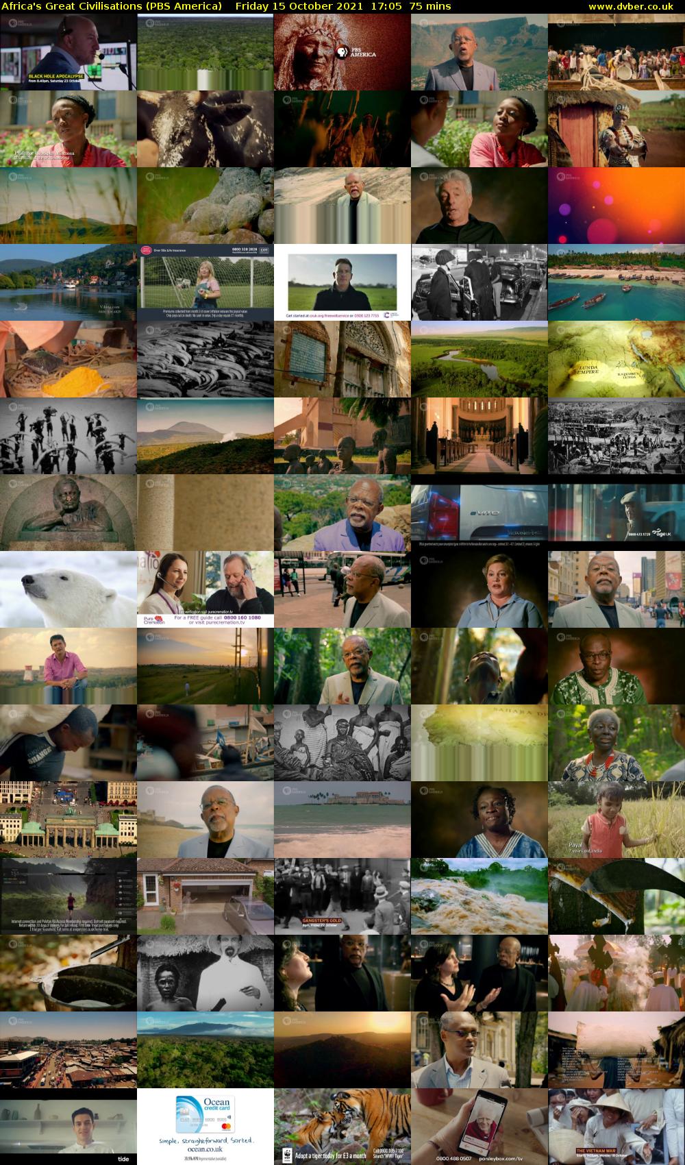 Africa's Great Civilisations (PBS America) Friday 15 October 2021 17:05 - 18:20