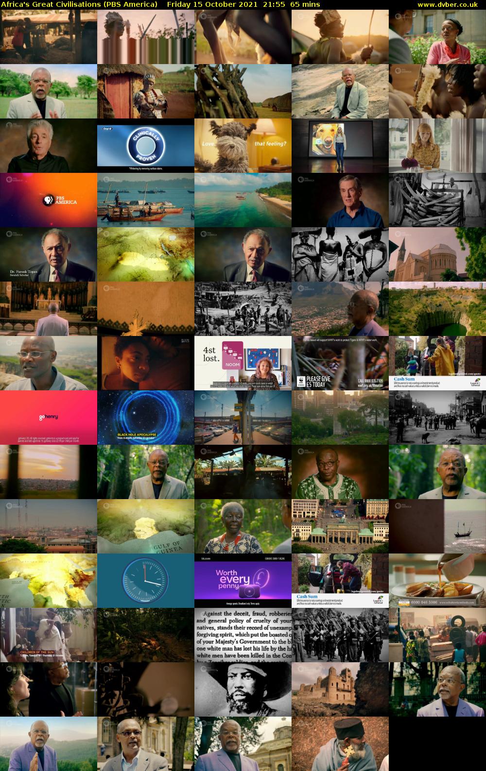 Africa's Great Civilisations (PBS America) Friday 15 October 2021 21:55 - 23:00