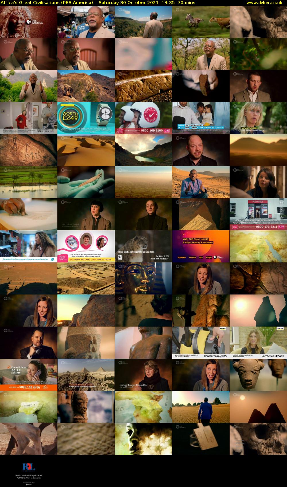 Africa's Great Civilisations (PBS America) Saturday 30 October 2021 13:35 - 14:45