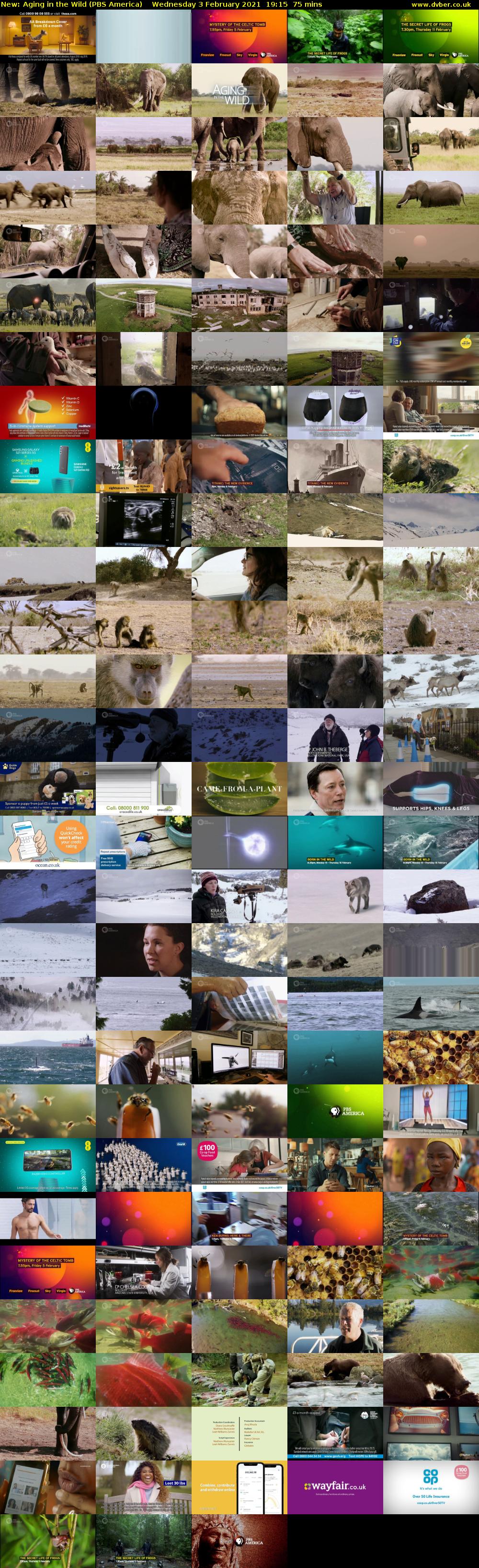 Aging in the Wild (PBS America) Wednesday 3 February 2021 19:15 - 20:30