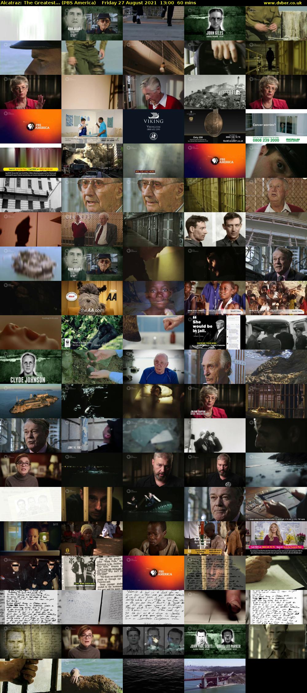 Alcatraz: The Greatest... (PBS America) Friday 27 August 2021 13:00 - 14:00