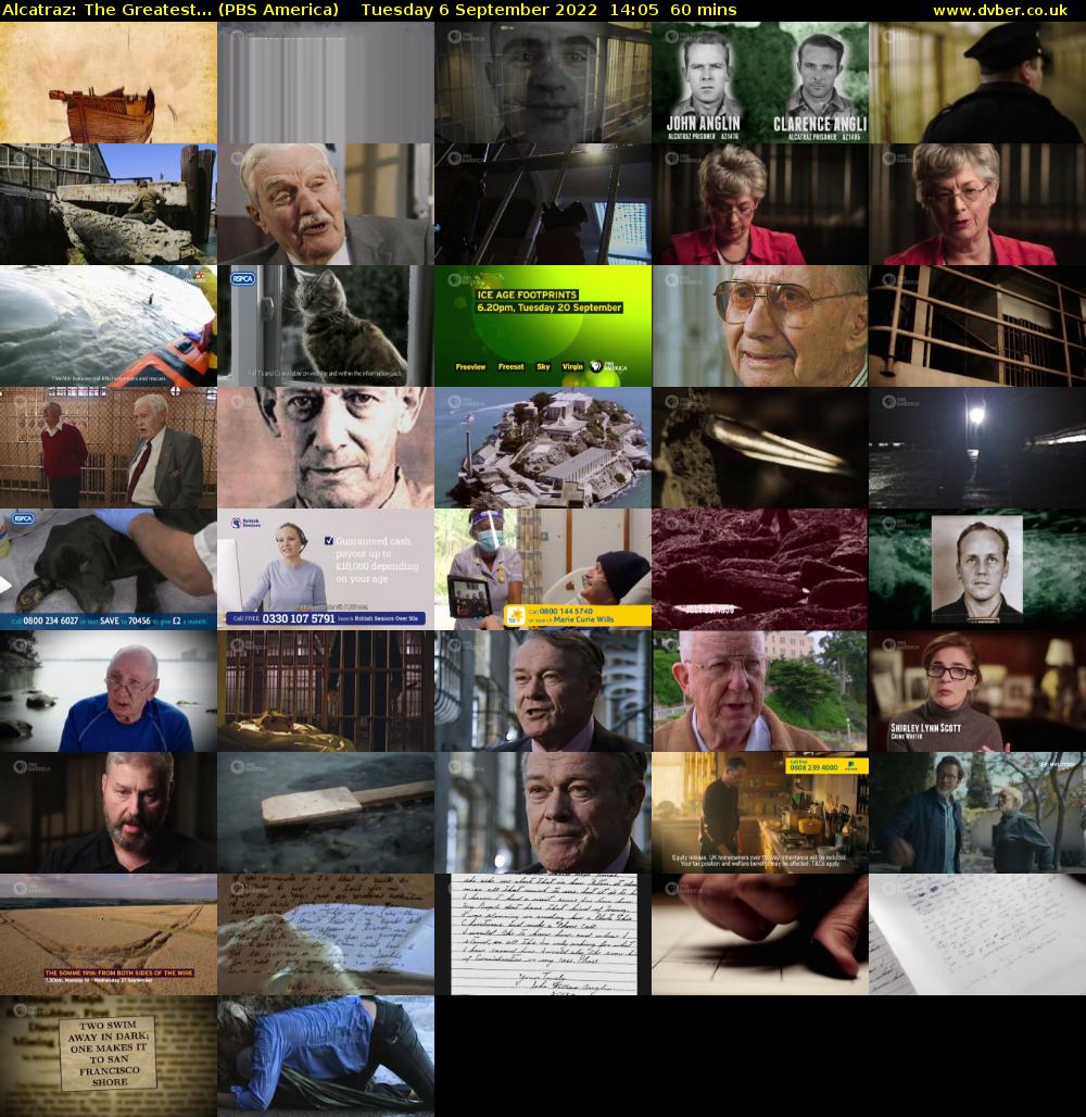 Alcatraz: The Greatest... (PBS America) Tuesday 6 September 2022 14:05 - 15:05