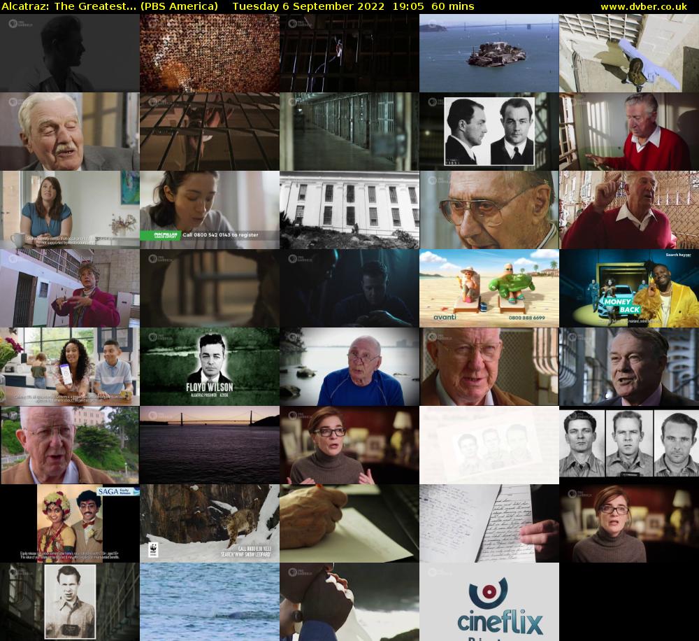 Alcatraz: The Greatest... (PBS America) Tuesday 6 September 2022 19:05 - 20:05