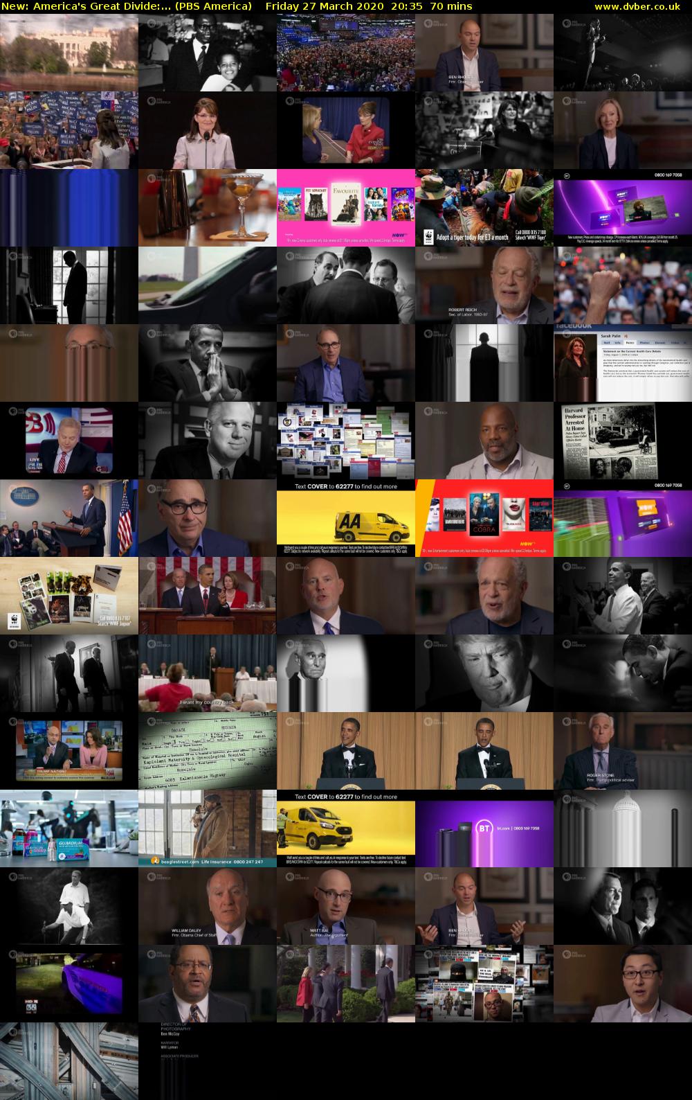 America's Great Divide:... (PBS America) Friday 27 March 2020 20:35 - 21:45