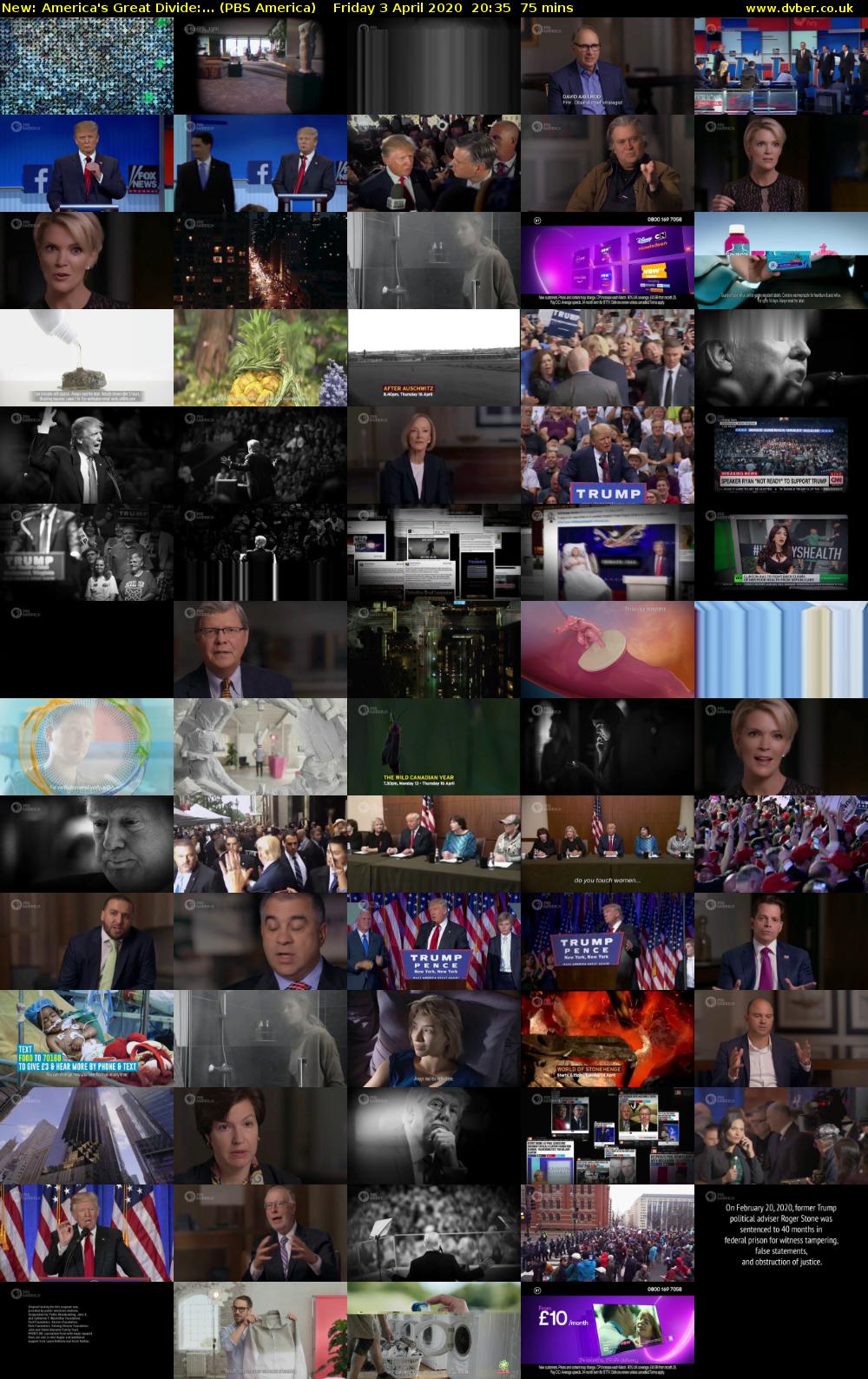 America's Great Divide:... (PBS America) Friday 3 April 2020 20:35 - 21:50