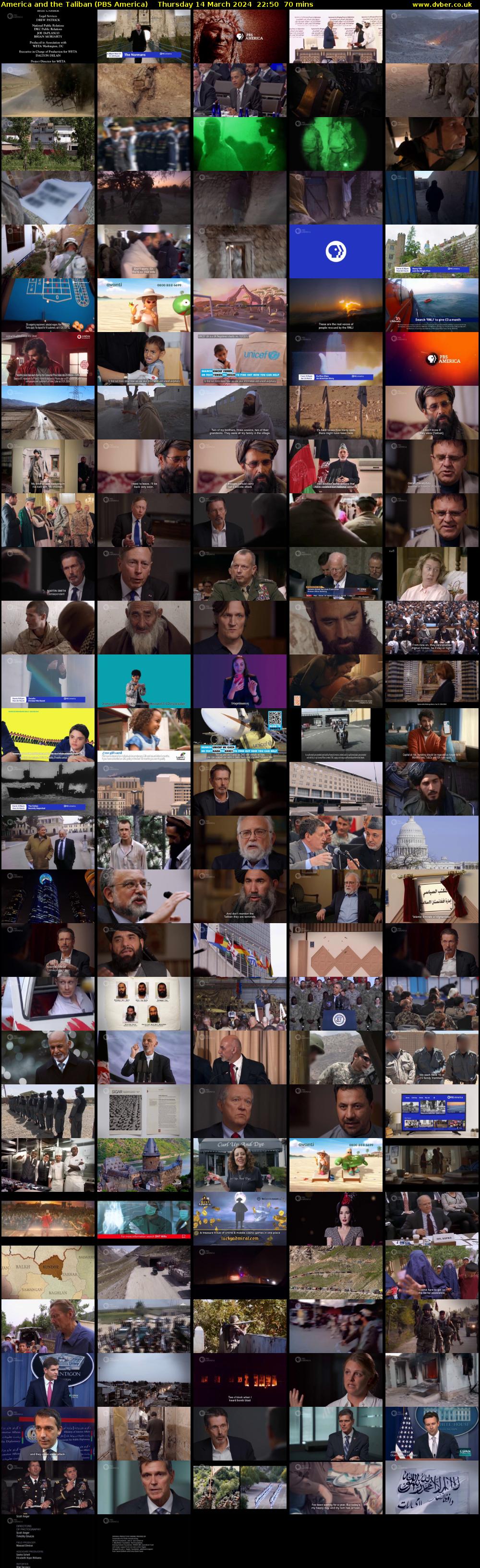 America and the Taliban (PBS America) Thursday 14 March 2024 22:50 - 00:00
