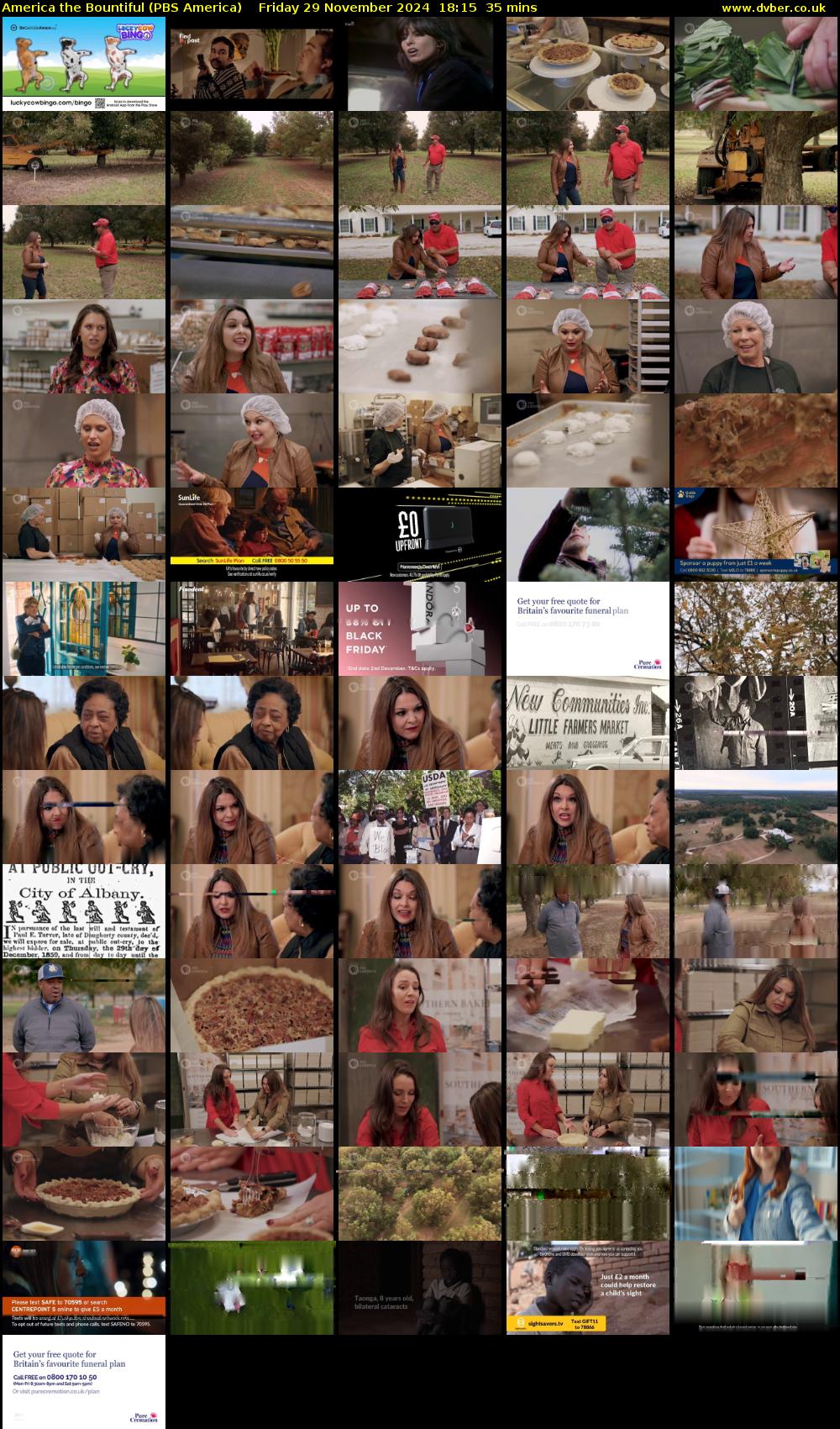 America the Bountiful (PBS America) Friday 29 November 2024 18:15 - 18:50