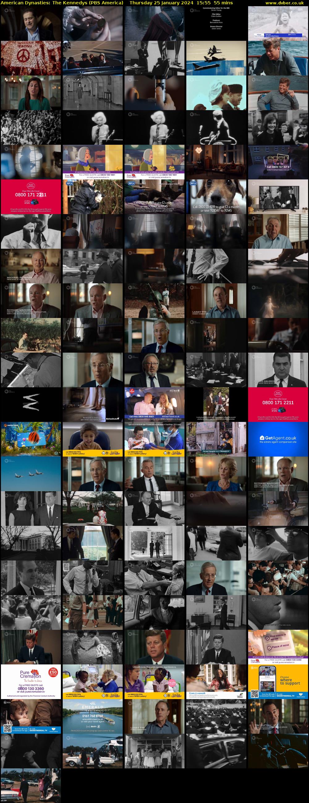 American Dynasties: The Kennedys (PBS America) Thursday 25 January 2024 15:55 - 16:50