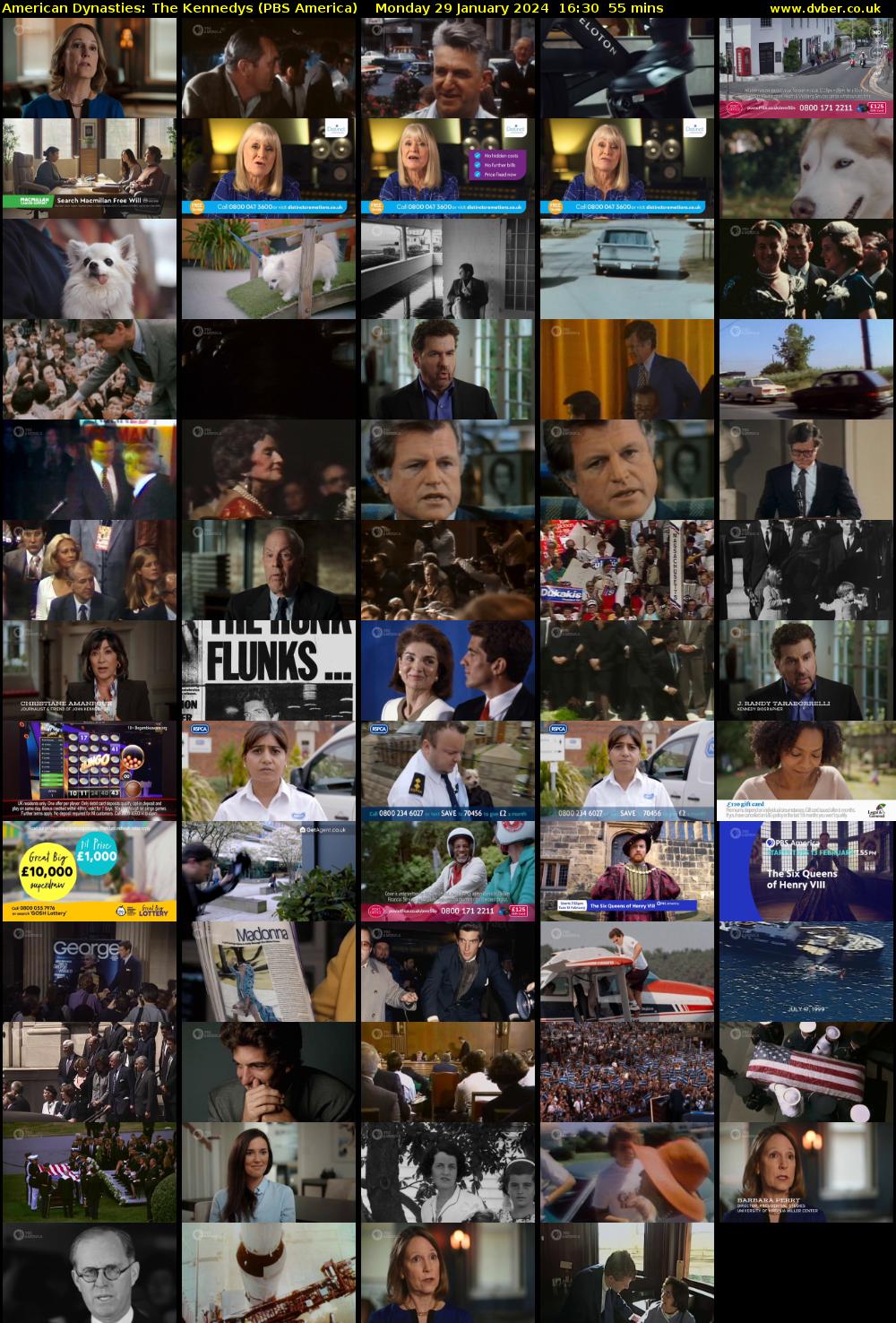American Dynasties: The Kennedys (PBS America) Monday 29 January 2024 16:30 - 17:25