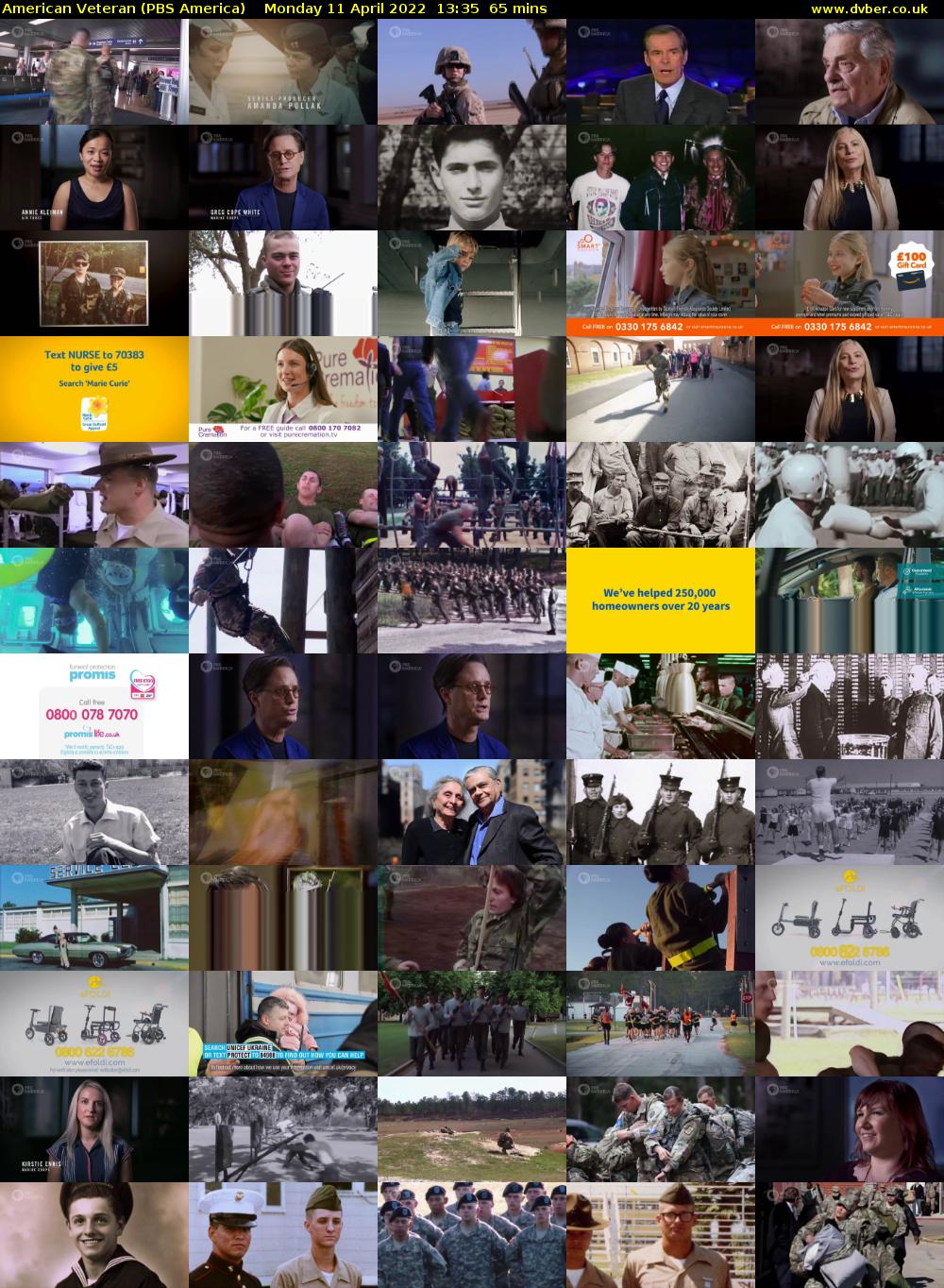 American Veteran (PBS America) Monday 11 April 2022 13:35 - 14:40