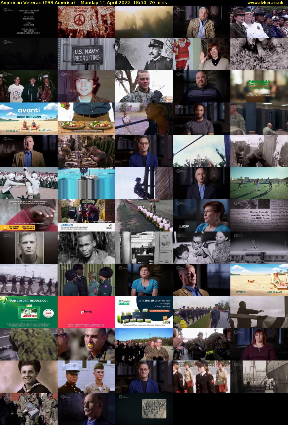 American Veteran (PBS America) Monday 11 April 2022 18:50 - 20:00